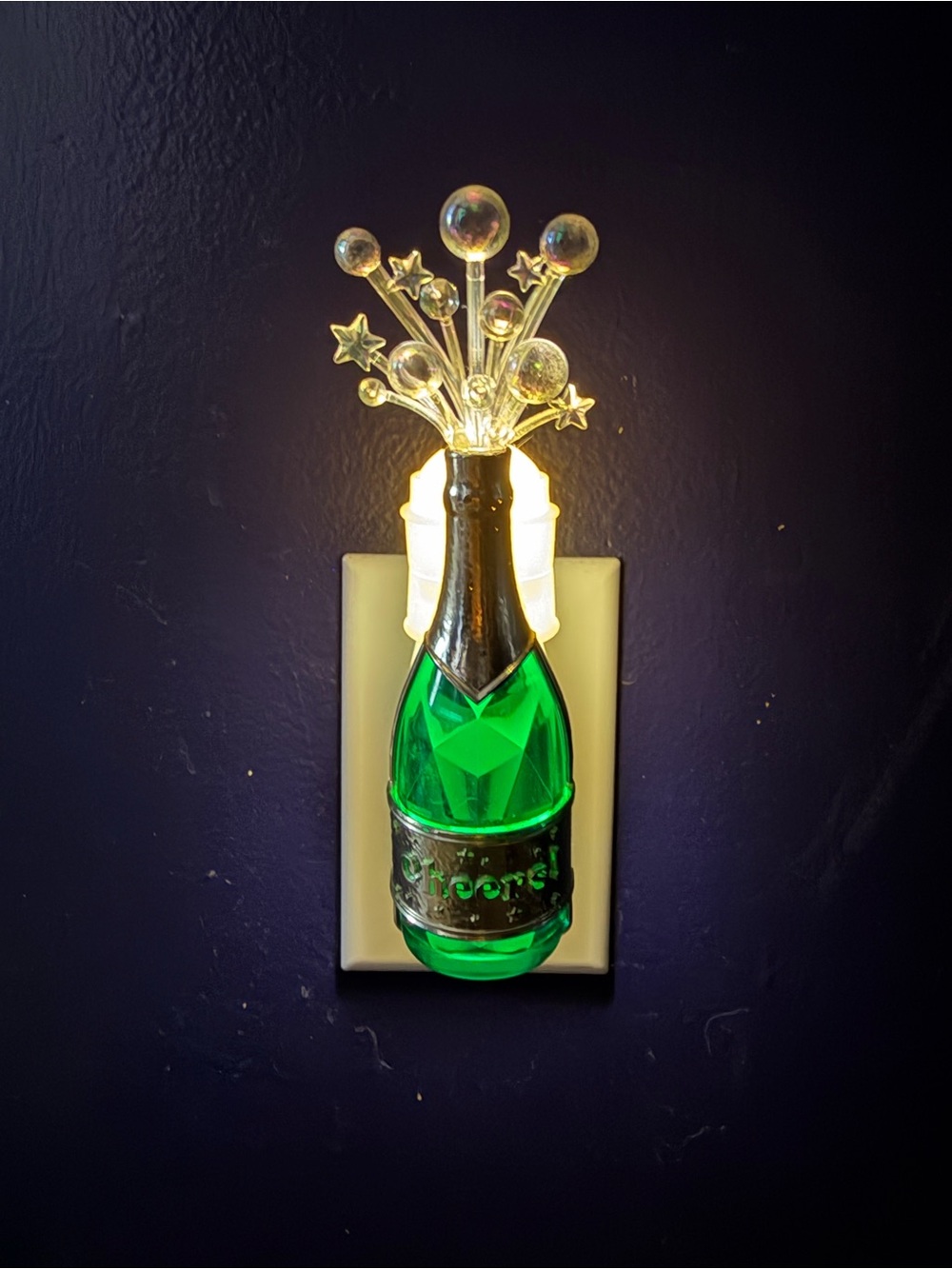 Bath & Body Works Green Champagne Bottle Nightlight